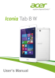 Iconia Tab 8W - W1-810